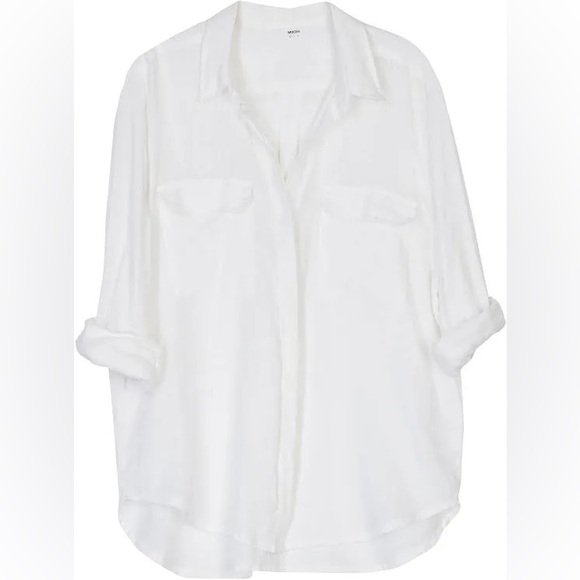 Mikoh Textured White Blouse - Picture 1 of 3